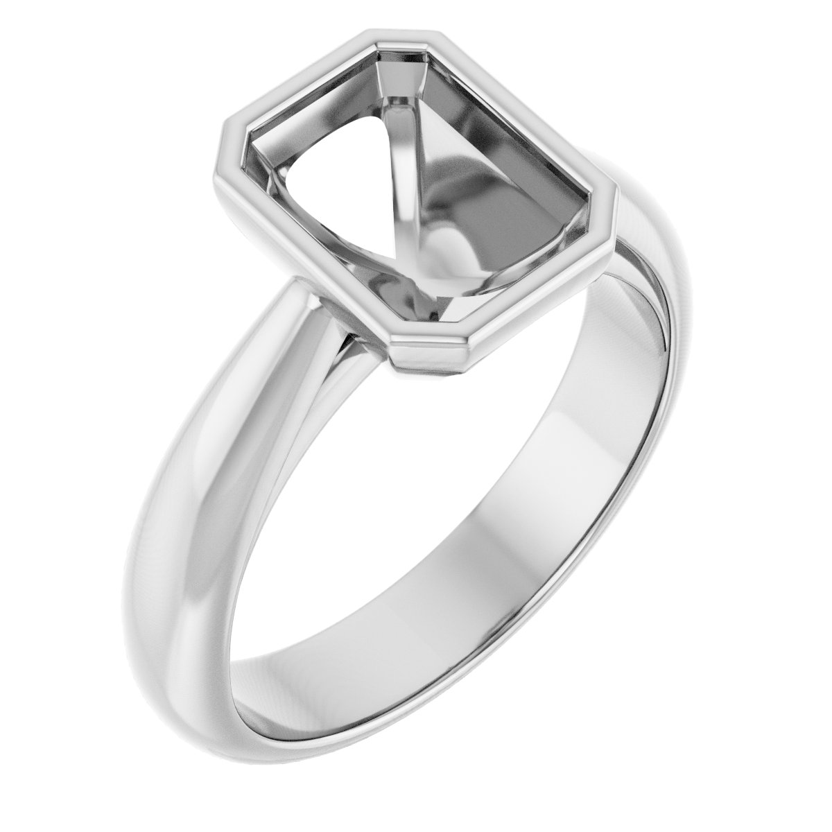 Bezel-Set Solitaire Engagement Ring