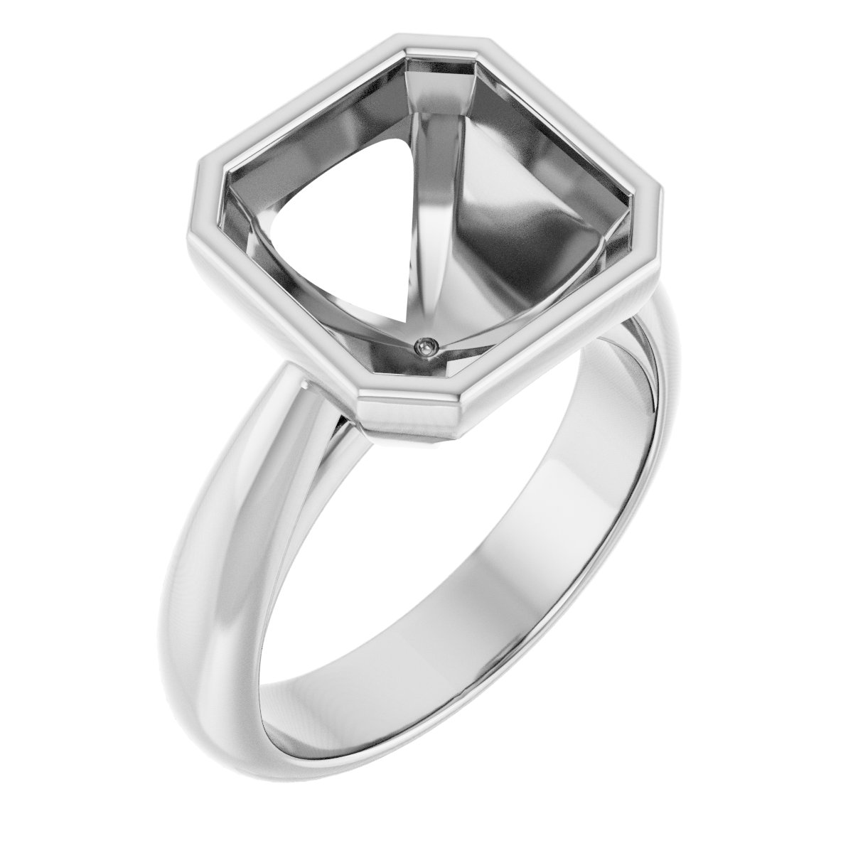 Bezel-Set Solitaire Engagement Ring