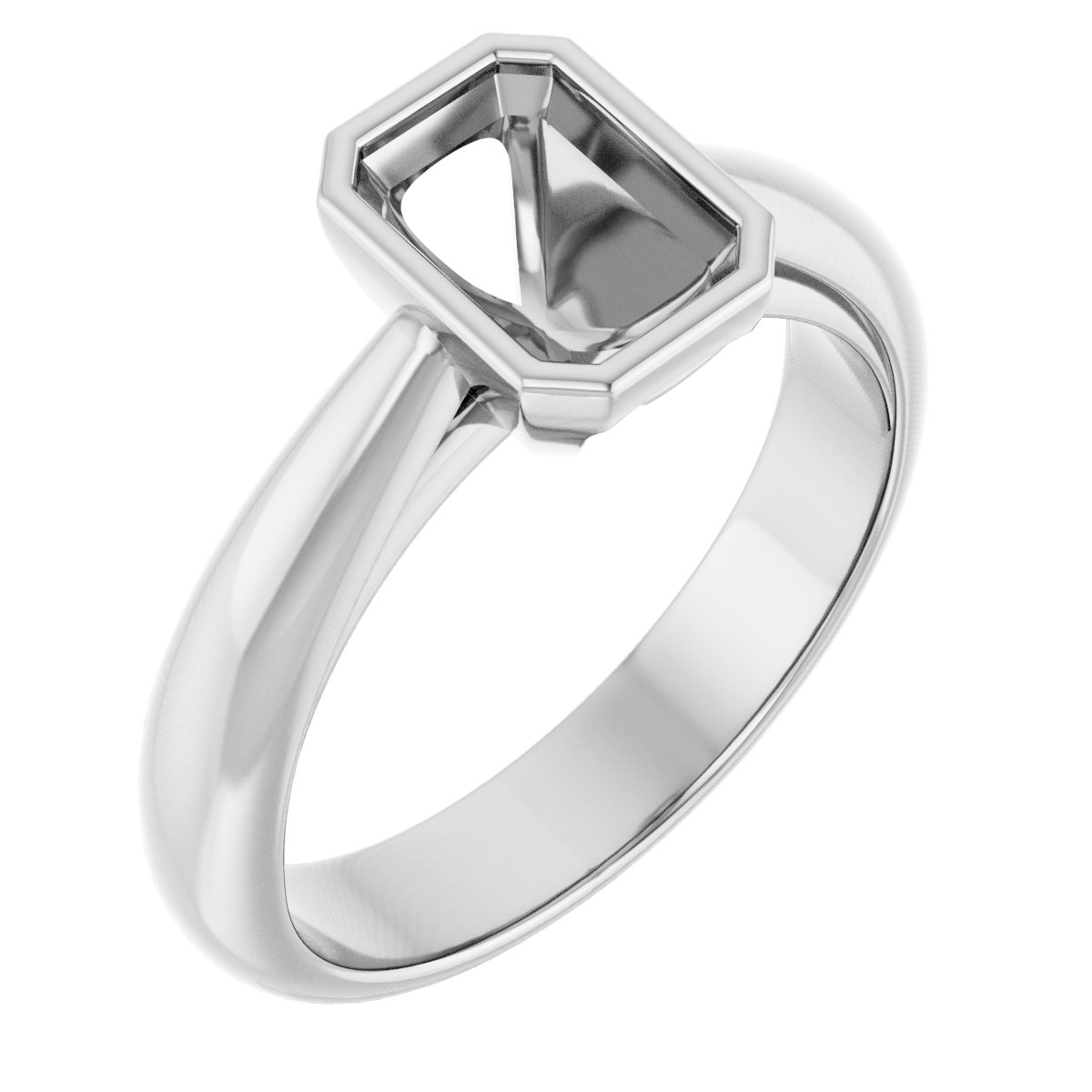 Bezel-Set Solitaire Engagement Ring