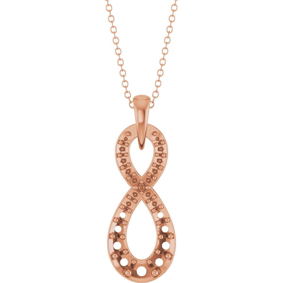 Accented Infinity-Style Necklace or Pendant