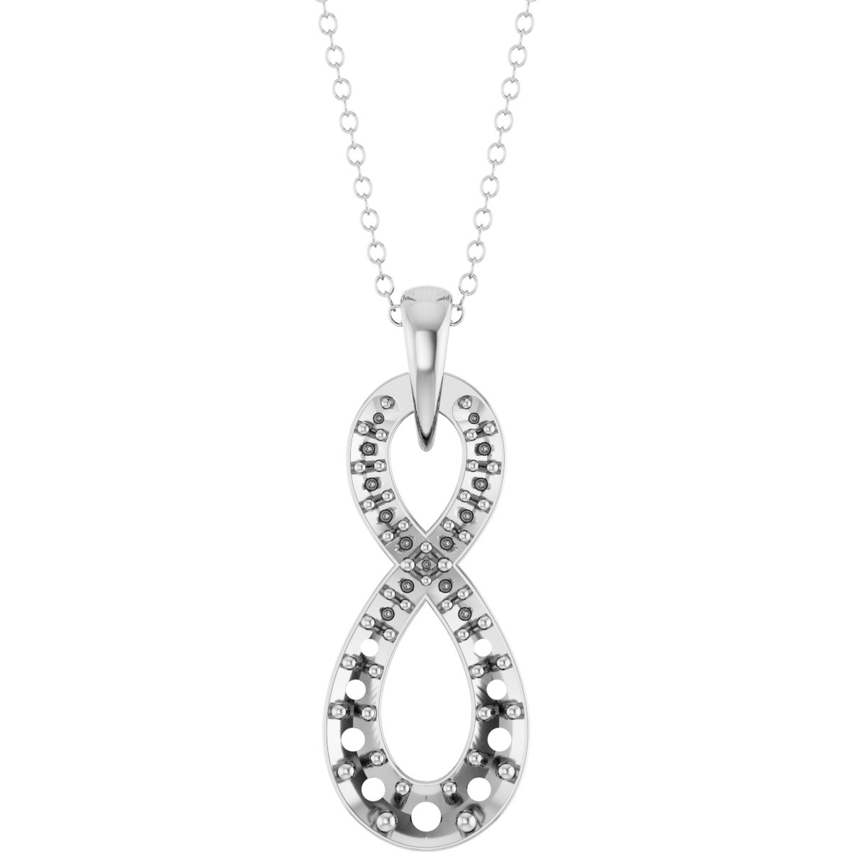 Accented Infinity-Style Necklace or Pendant
