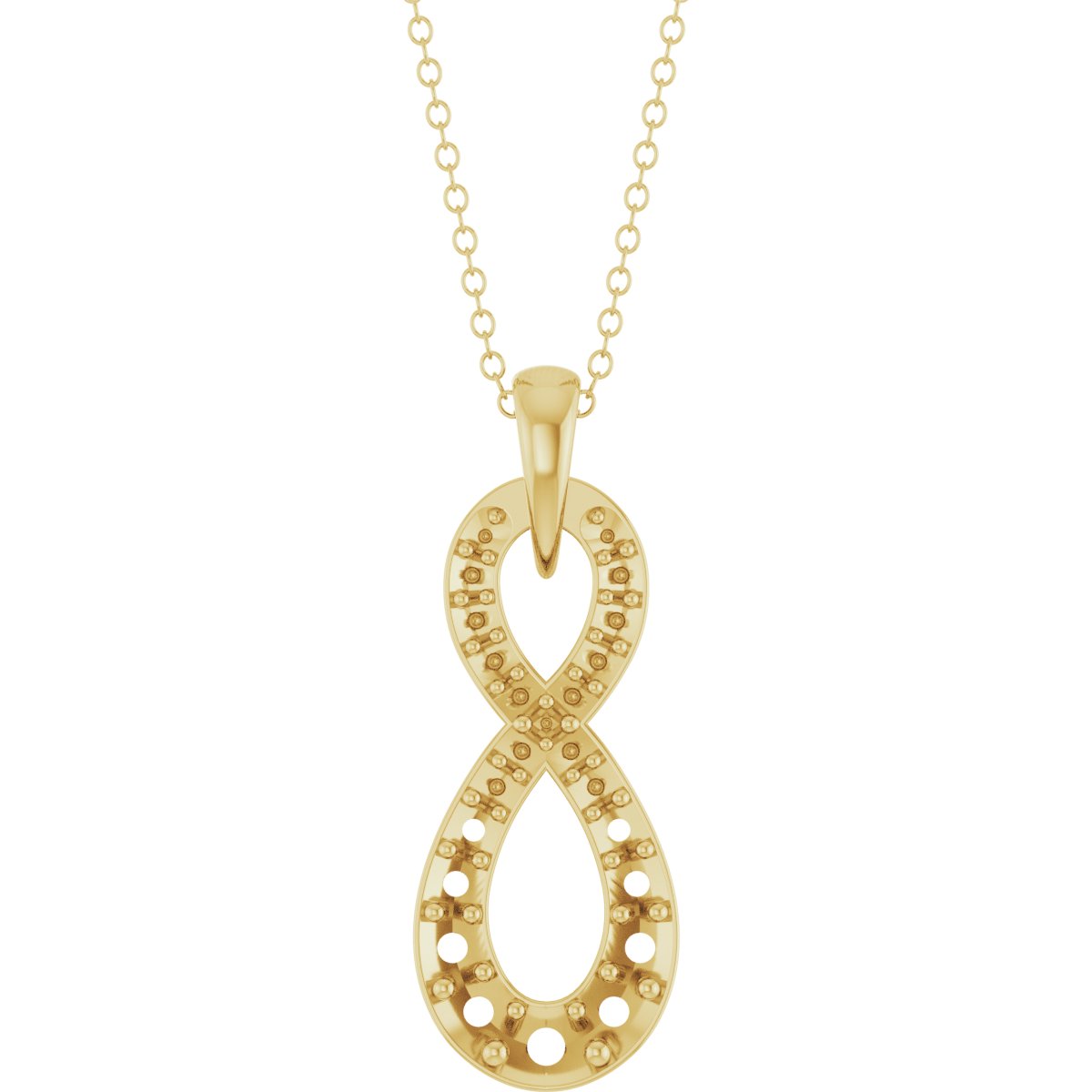 Accented Infinity-Style Necklace or Pendant