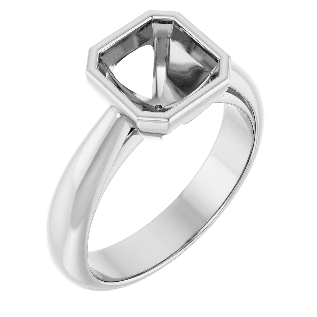 Bezel-Set Solitaire Engagement Ring