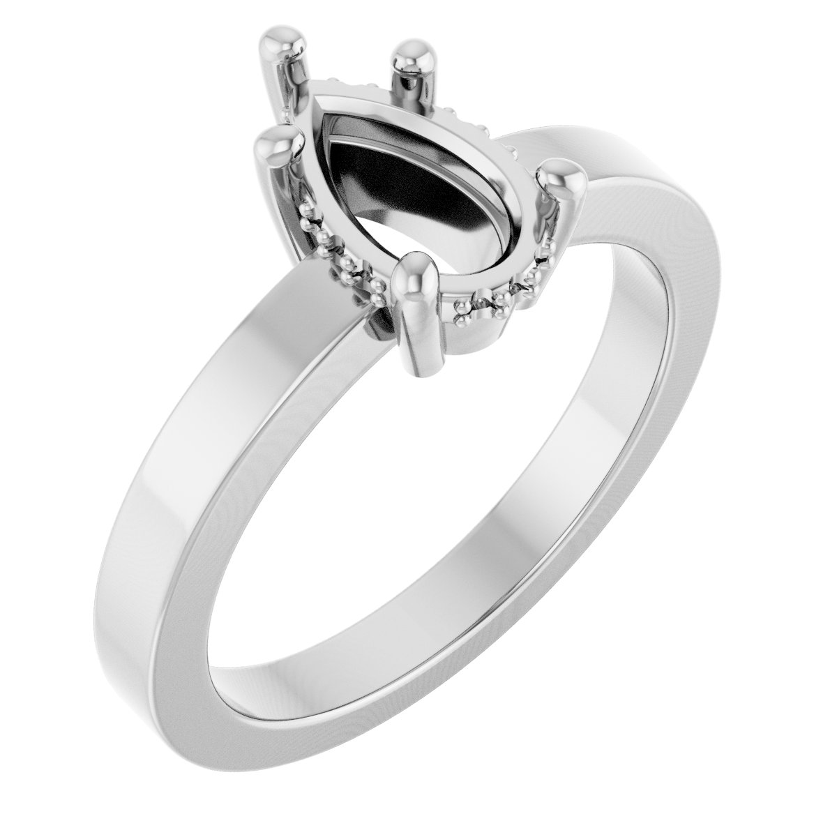 Hidden Halo-Style Ring