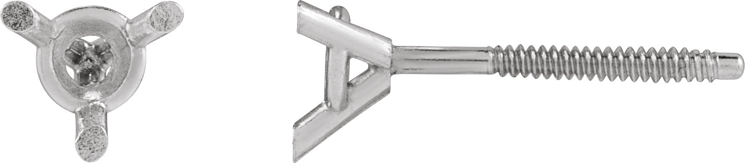 Round 3-Prong Stud Earrings