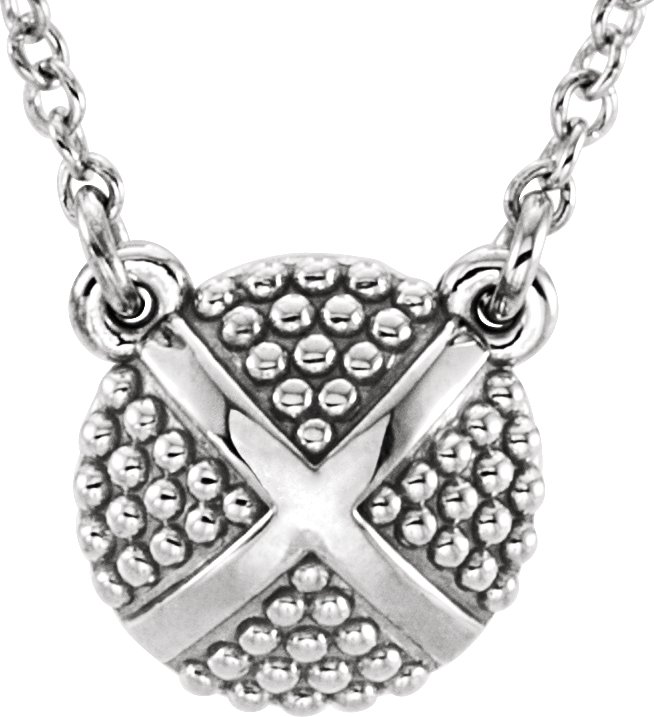 Granulated X Necklace or Center