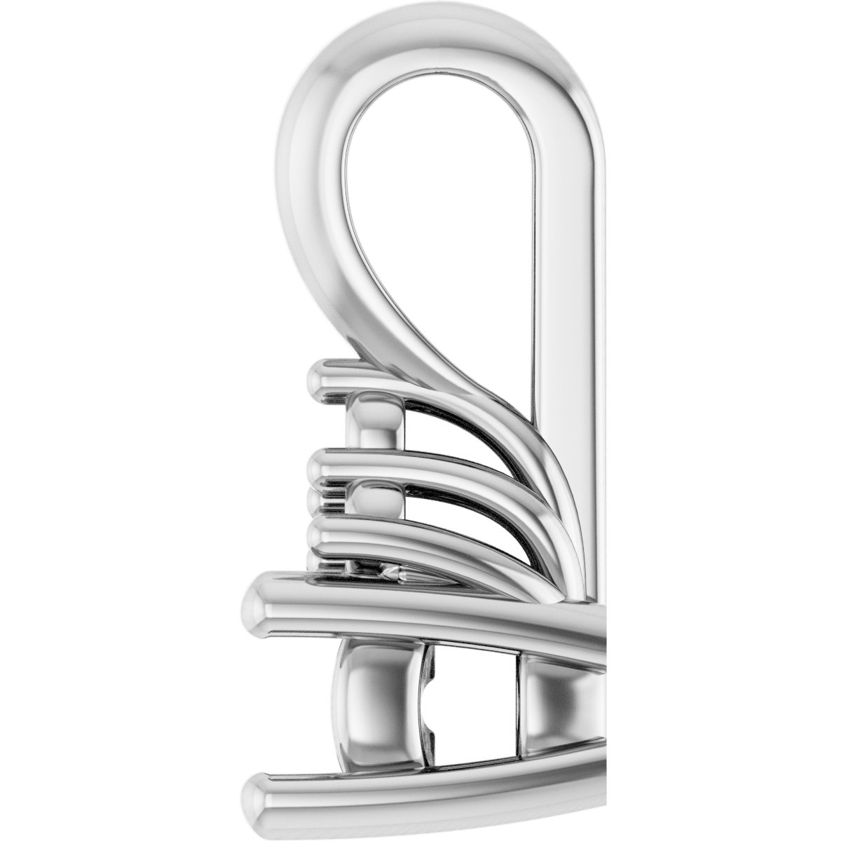5.5x5.5 mm Heart Pendant Mounting view 3
