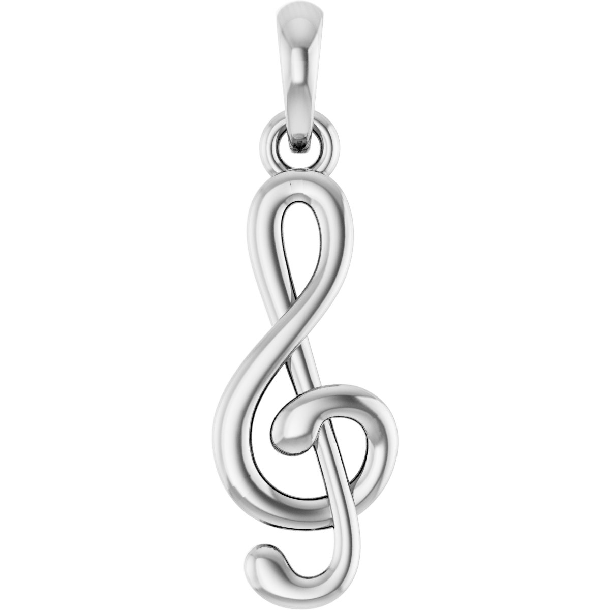 Petite Treble Clef Necklace or Pendant