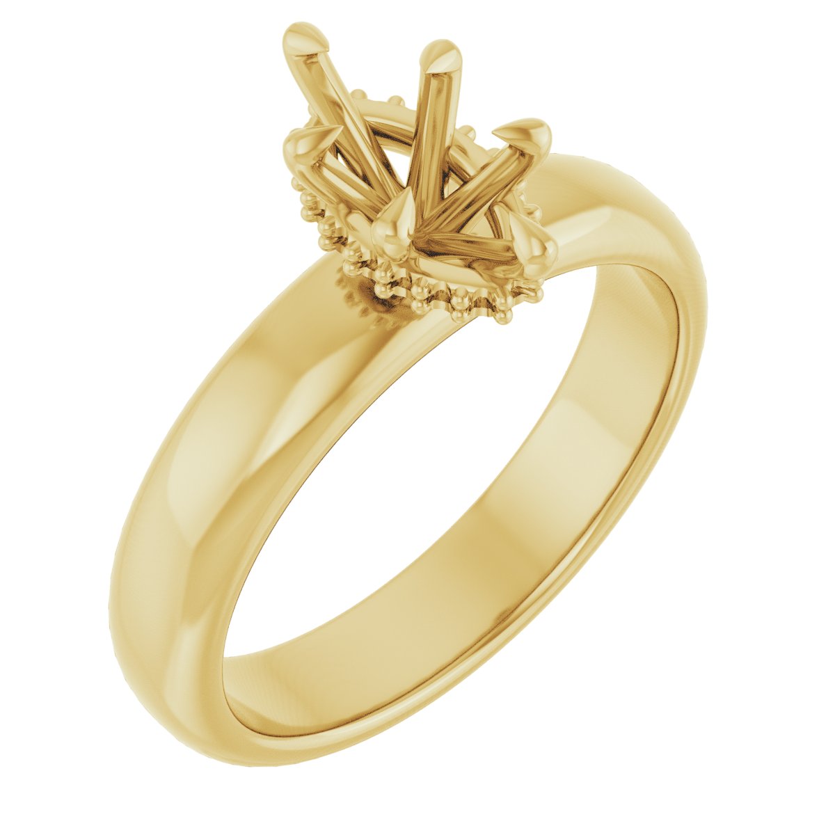 Claw-Prong Hidden Halo-Style Engagement Ring