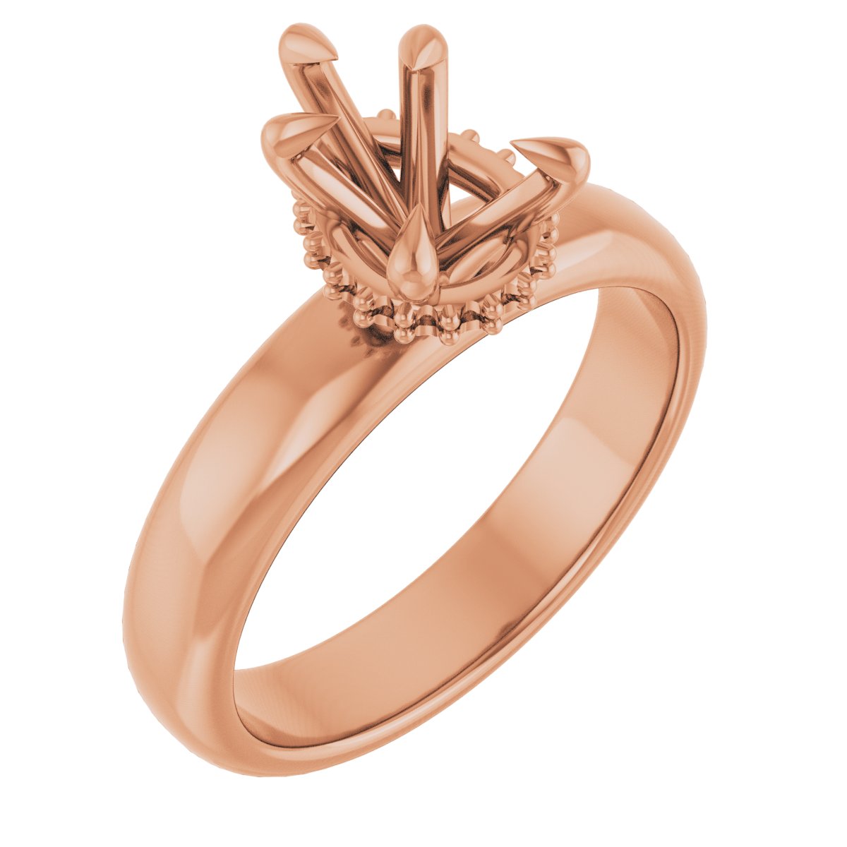 Claw-Prong Hidden Halo-Style Engagement Ring