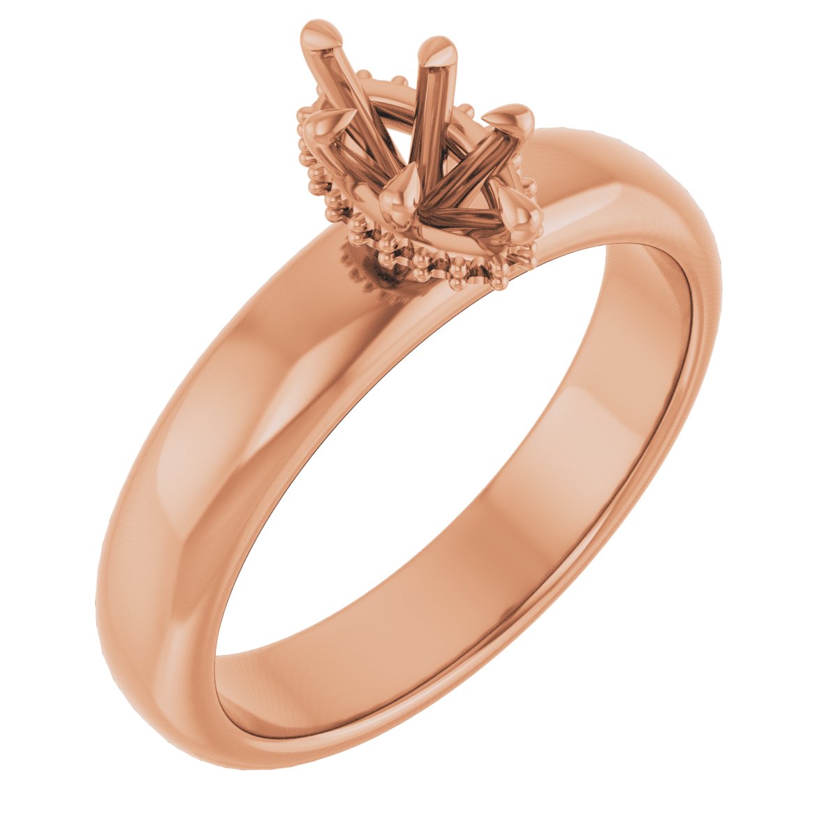 Claw-Prong Hidden Halo-Style Engagement Ring