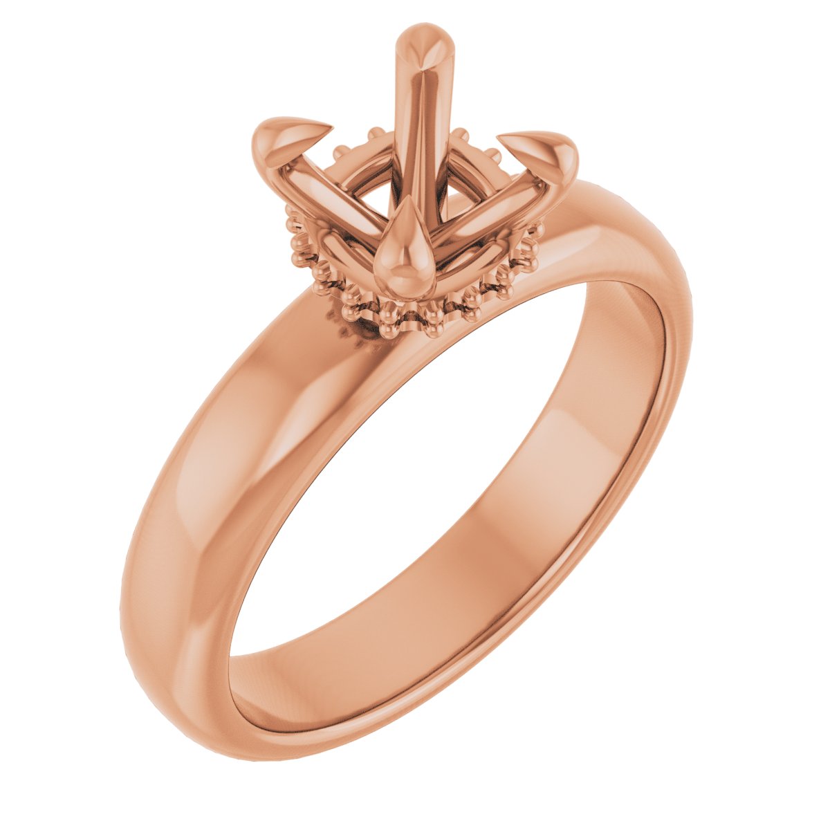 Claw-Prong Hidden Halo-Style Engagement Ring