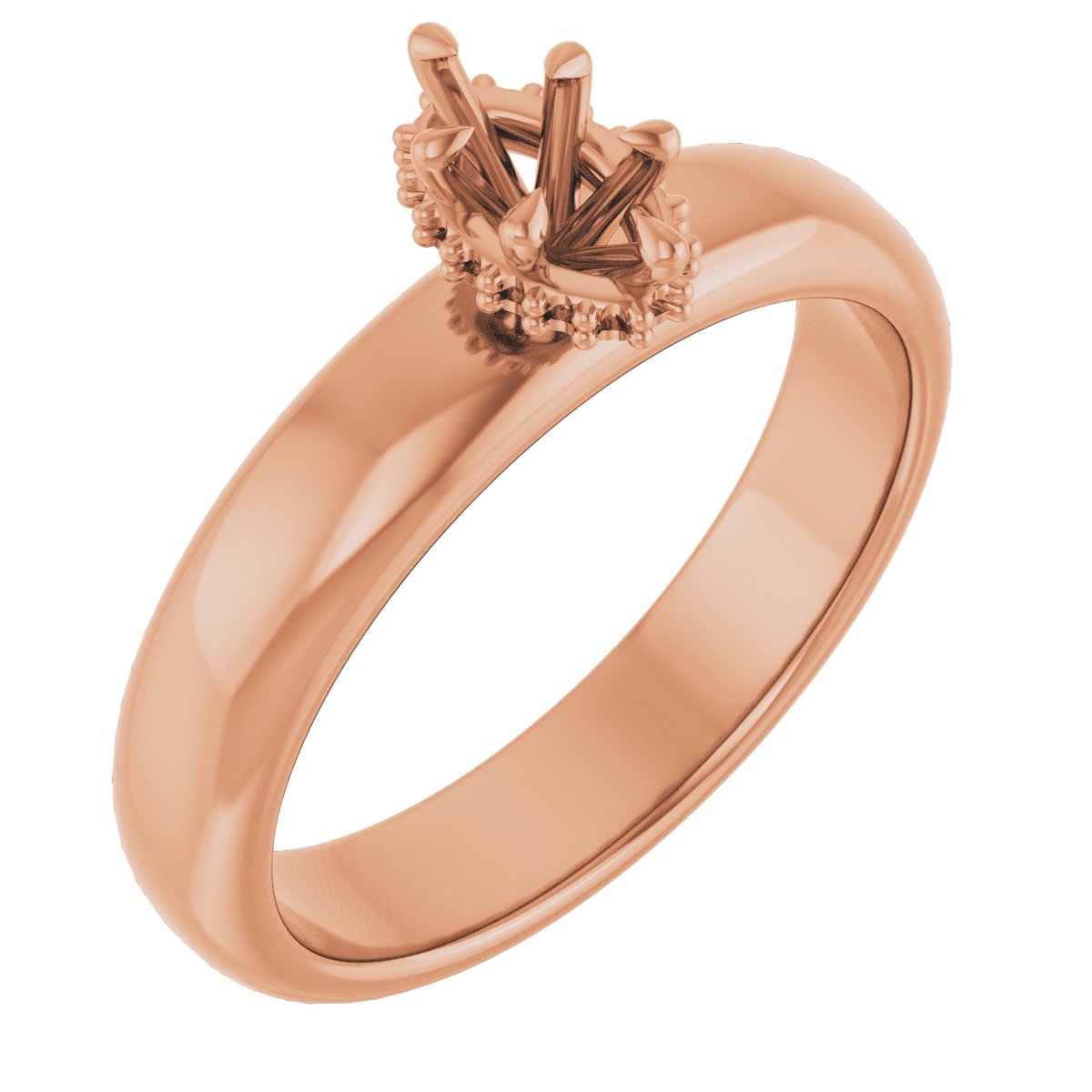 Claw-Prong Hidden Halo-Style Engagement Ring