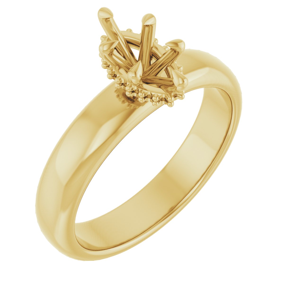 Claw-Prong Hidden Halo-Style Engagement Ring