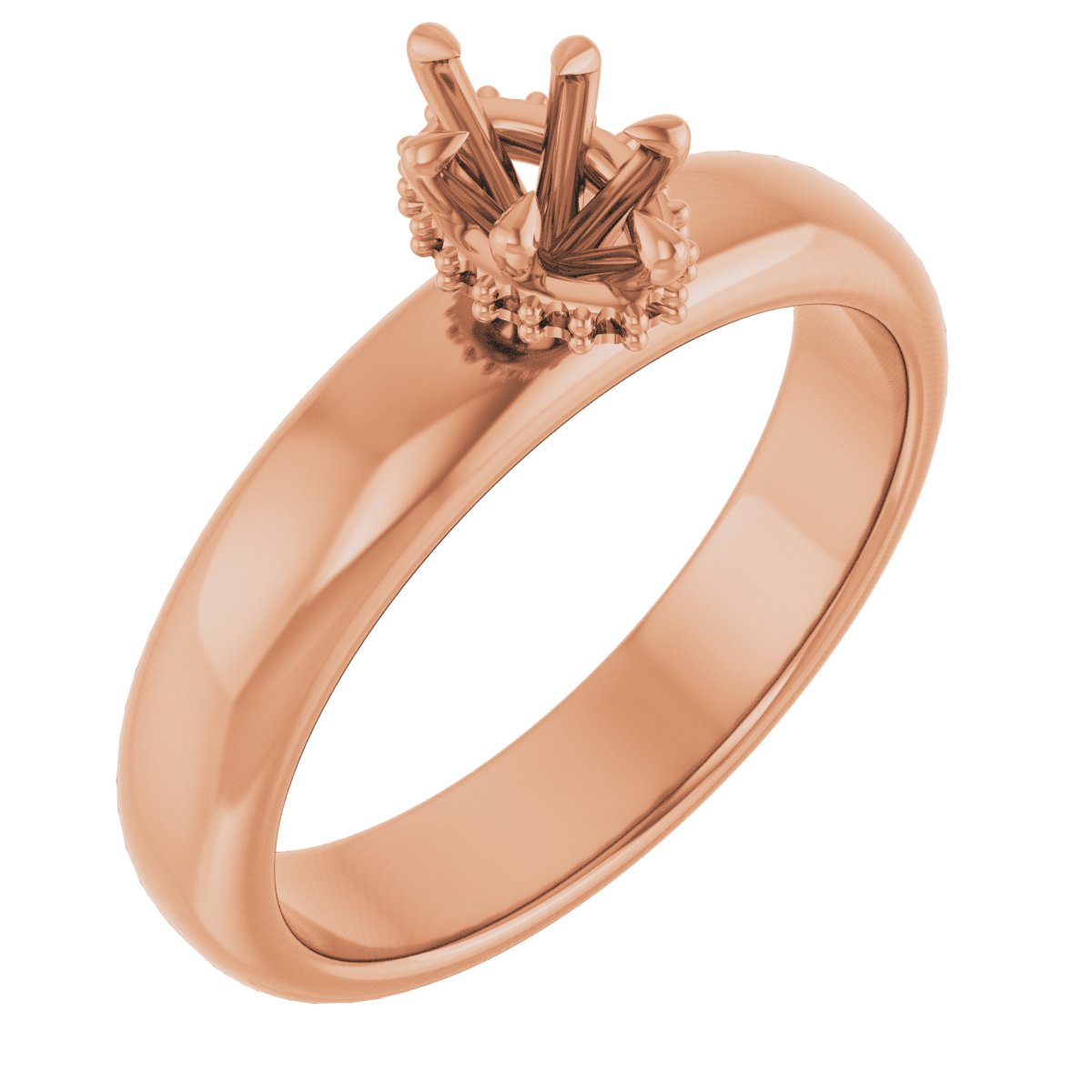 Claw-Prong Hidden Halo-Style Engagement Ring