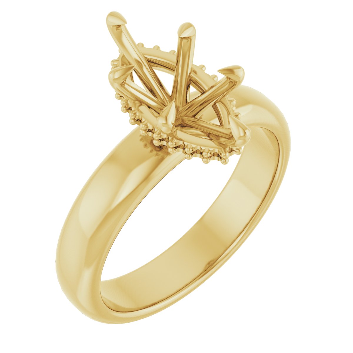Claw-Prong Hidden Halo-Style Engagement Ring