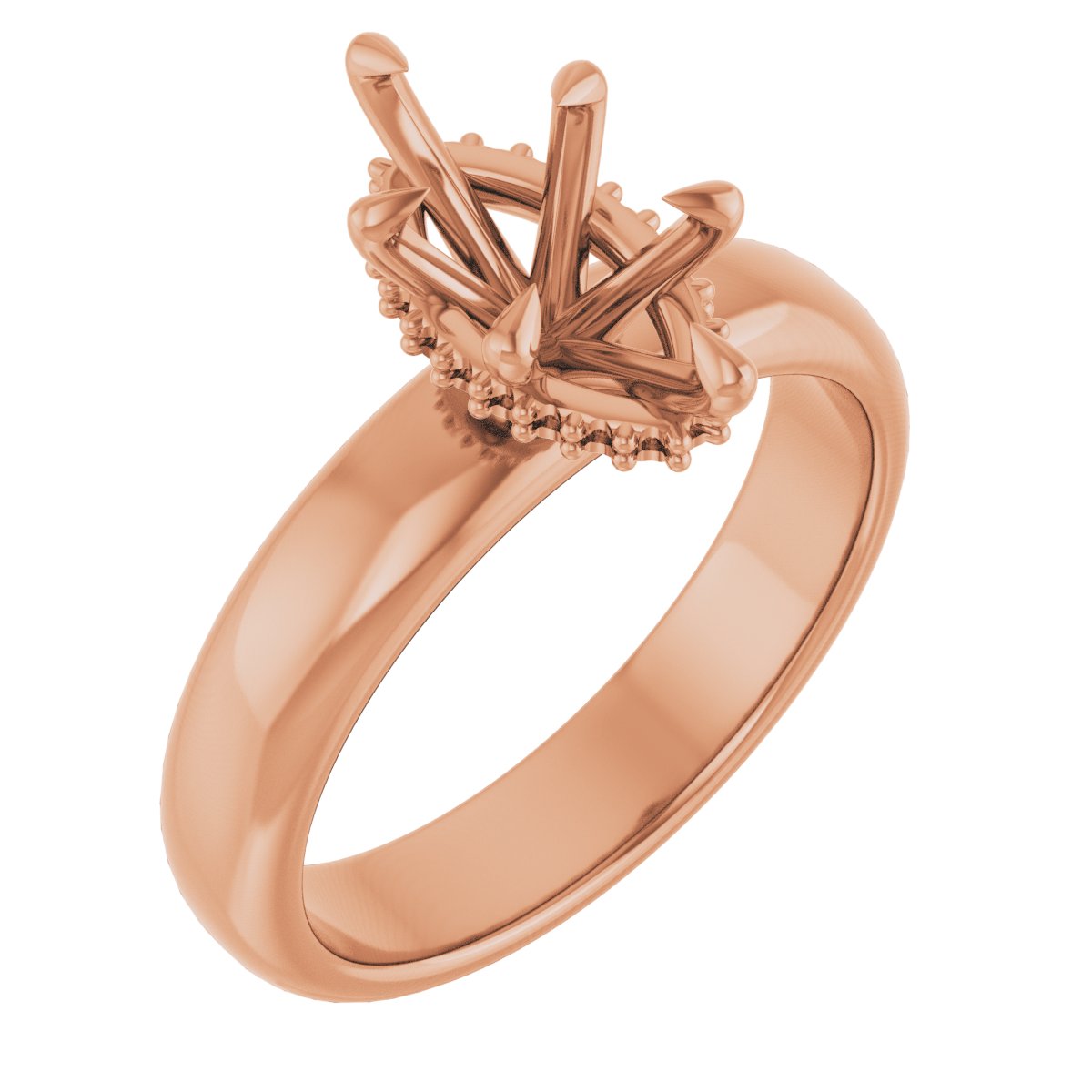 Claw-Prong Hidden Halo-Style Engagement Ring
