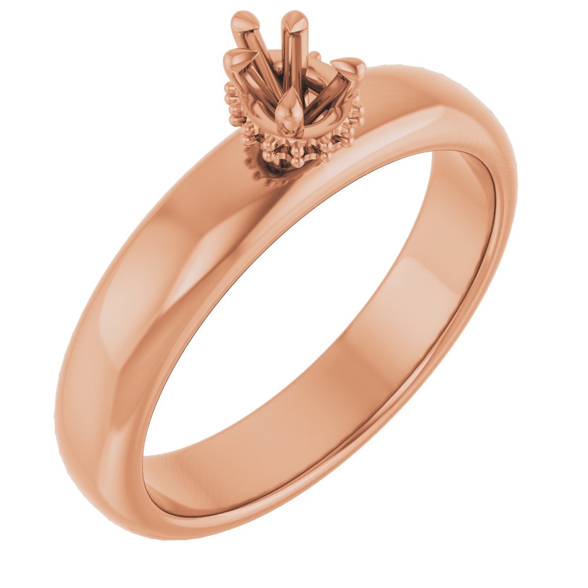 Claw-Prong Hidden Halo-Style Engagement Ring