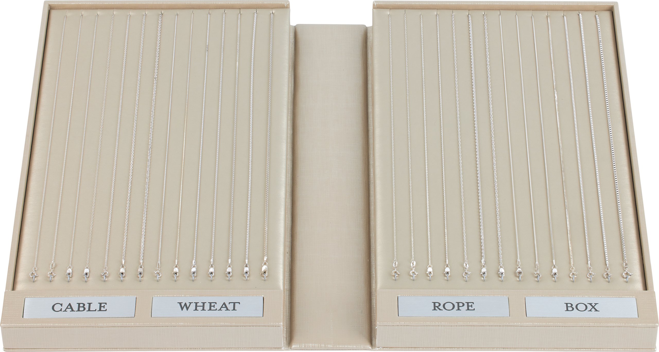 Rhodium-Plated Sterling Silver 28-Piece Chain Selling System view 2