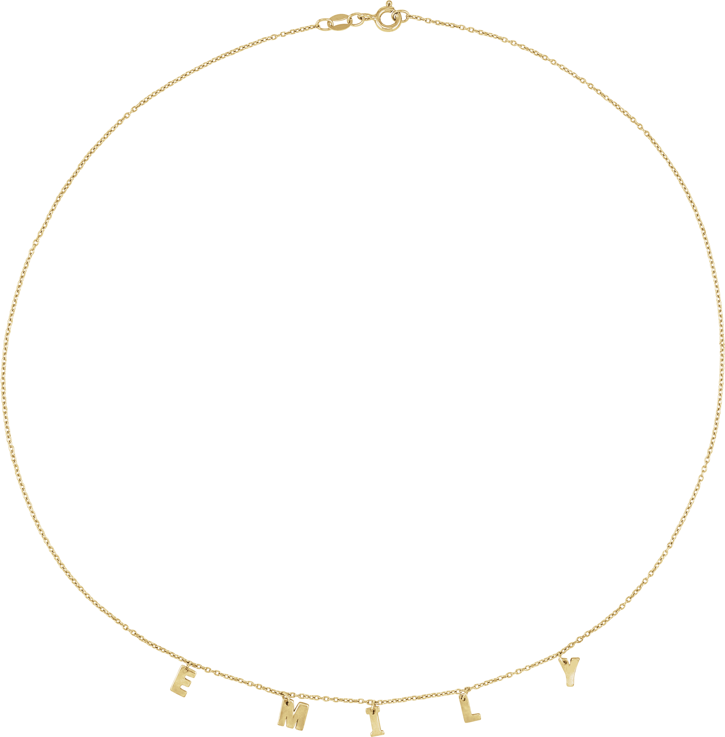 initial charm necklace
