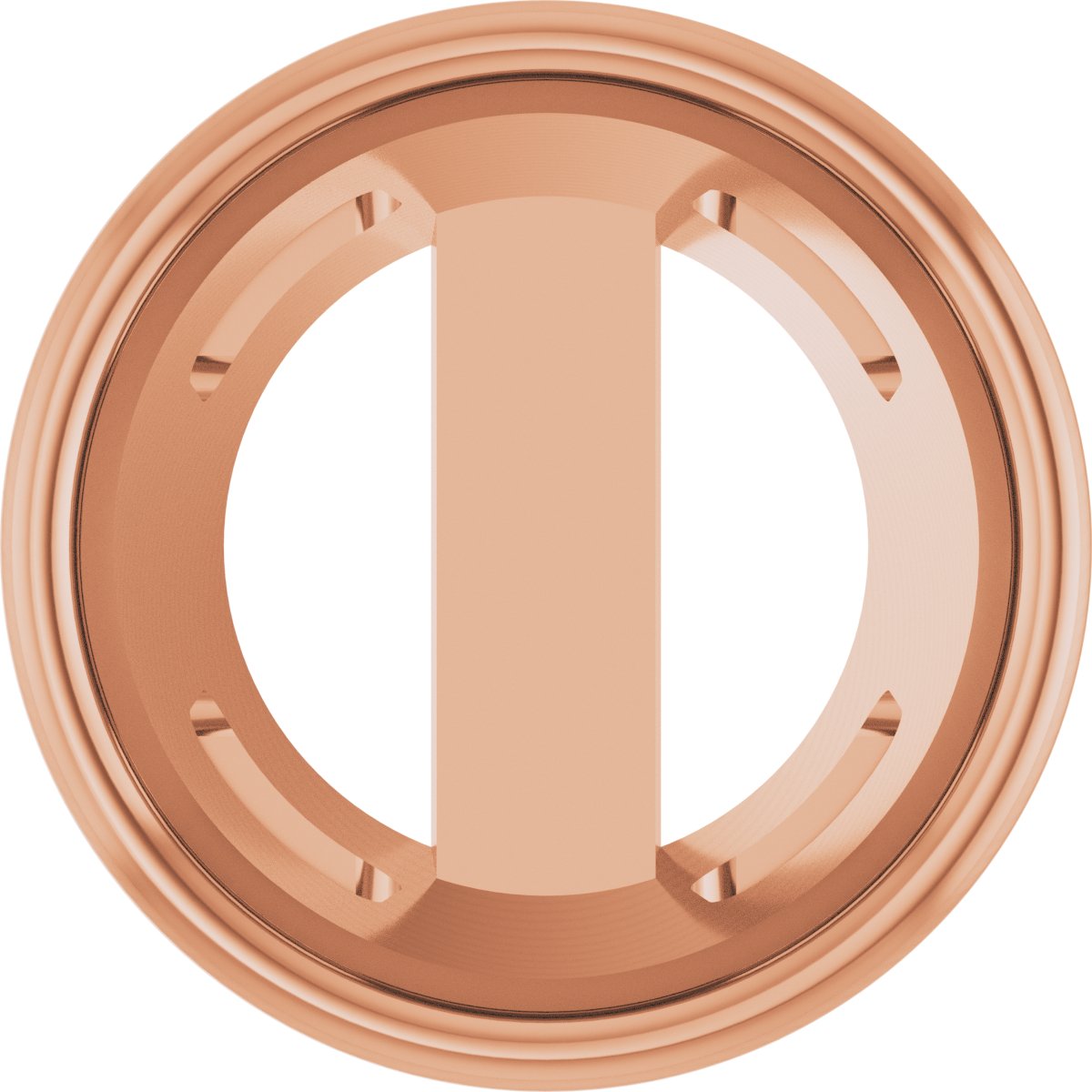 Bezel-Set Lightweight Earring Setting