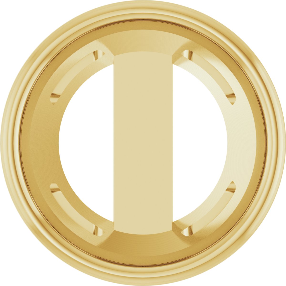 Bezel-Set Lightweight Earring Setting
