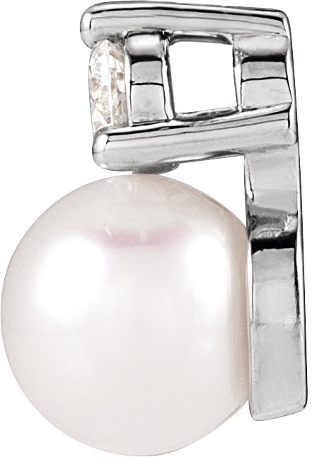 Alternative view of Accented Pearl Necklace or Pendant