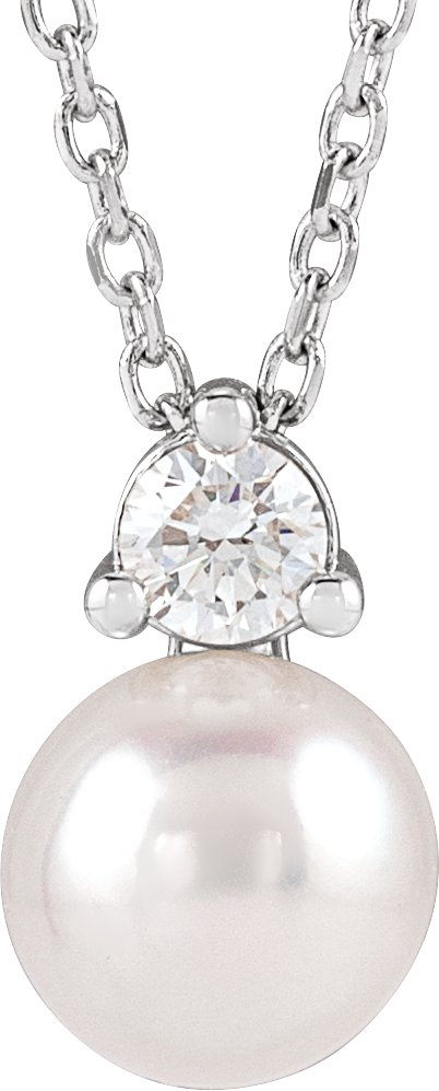 Accented Pearl Necklace or Pendant