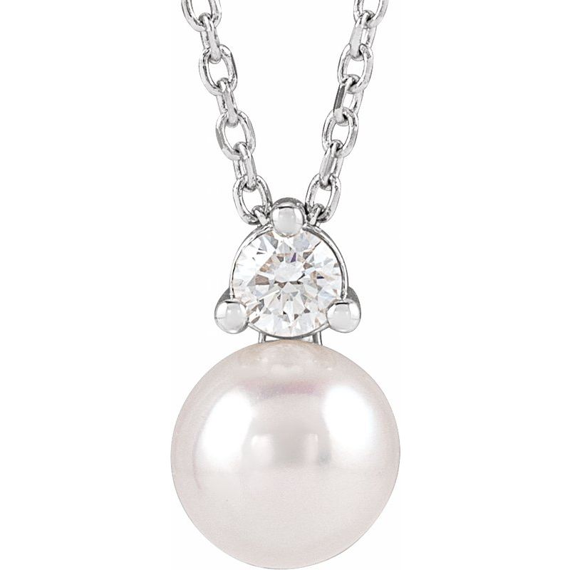 Accented Pearl Necklace or Pendant