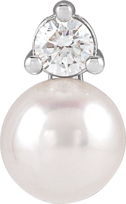 Accented Pearl Necklace or Pendant