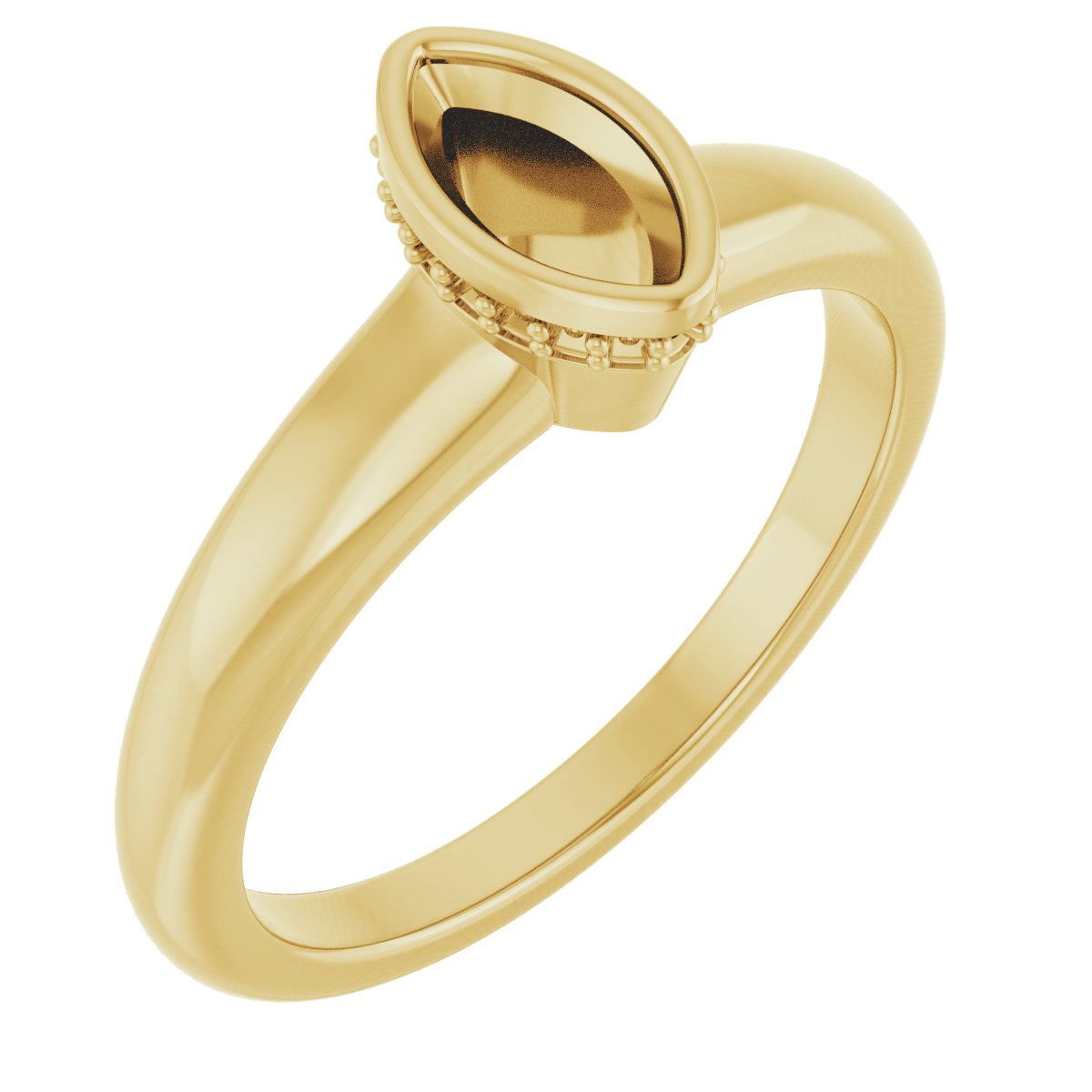 Bezel-Set Hidden Halo-Style Engagement Ring