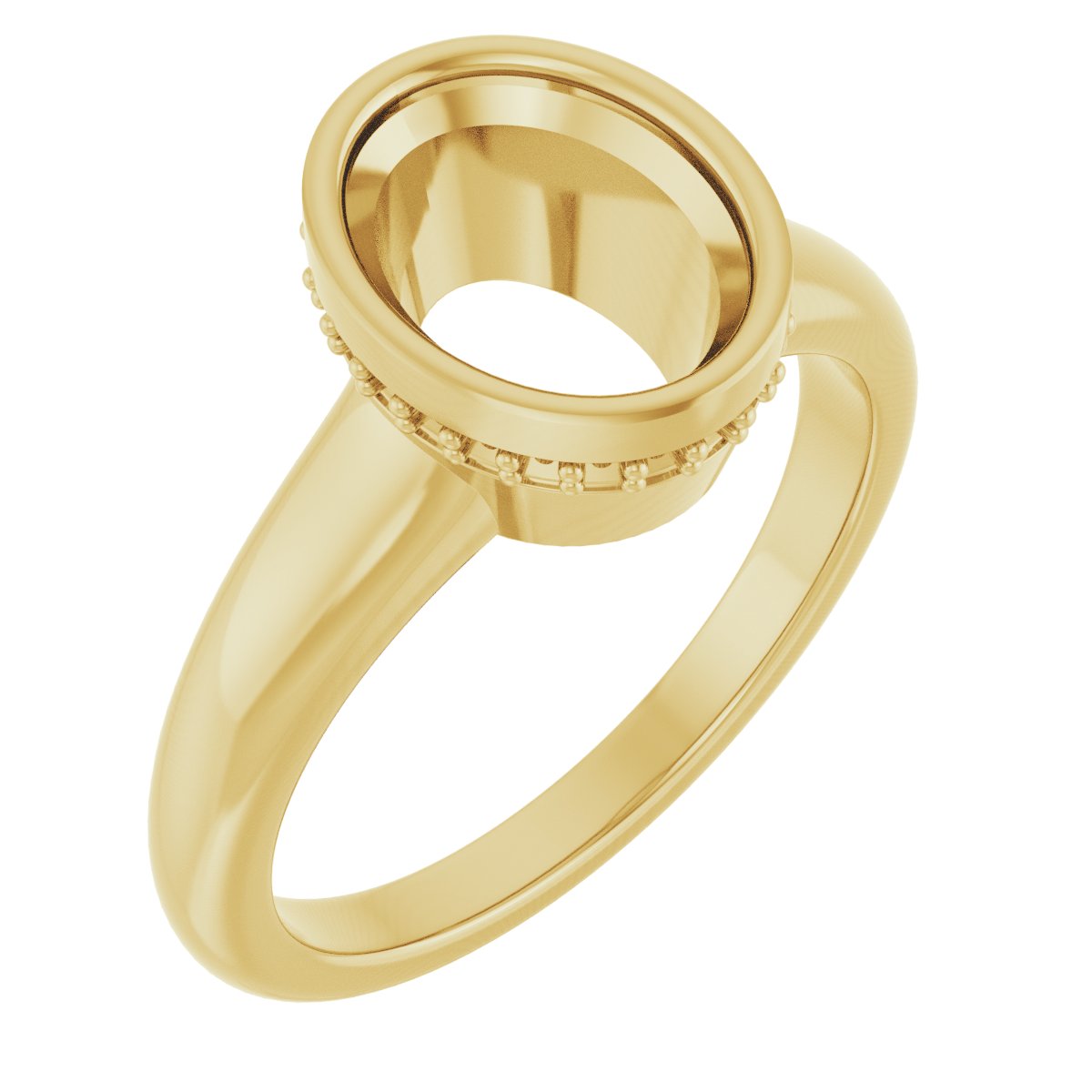 Bezel-Set Hidden Halo-Style Engagement Ring