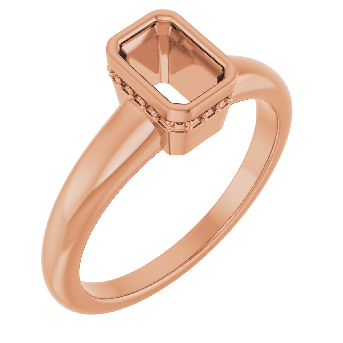 Bezel-Set Hidden Halo-Style Engagement Ring