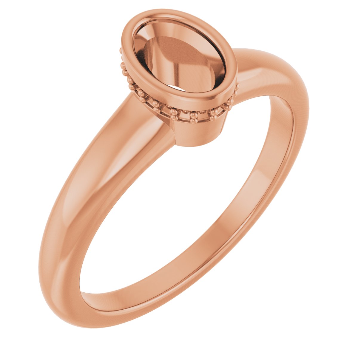 Bezel-Set Hidden Halo-Style Engagement Ring