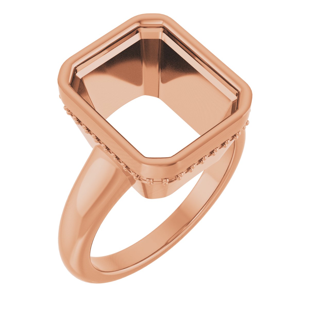 Bezel-Set Hidden Halo-Style Engagement Ring