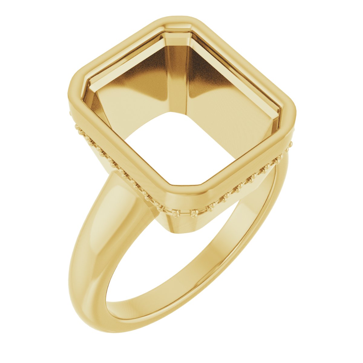 Bezel-Set Hidden Halo-Style Engagement Ring