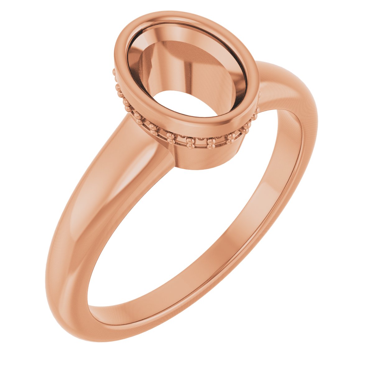 Bezel-Set Hidden Halo-Style Engagement Ring