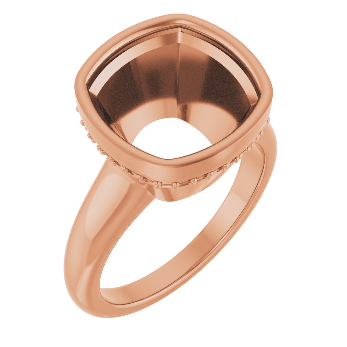 Bezel-Set Hidden Halo-Style Engagement Ring