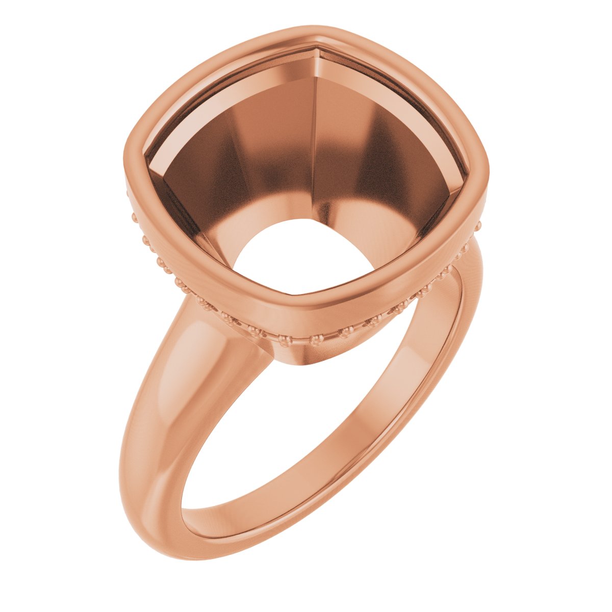 Bezel-Set Hidden Halo-Style Engagement Ring