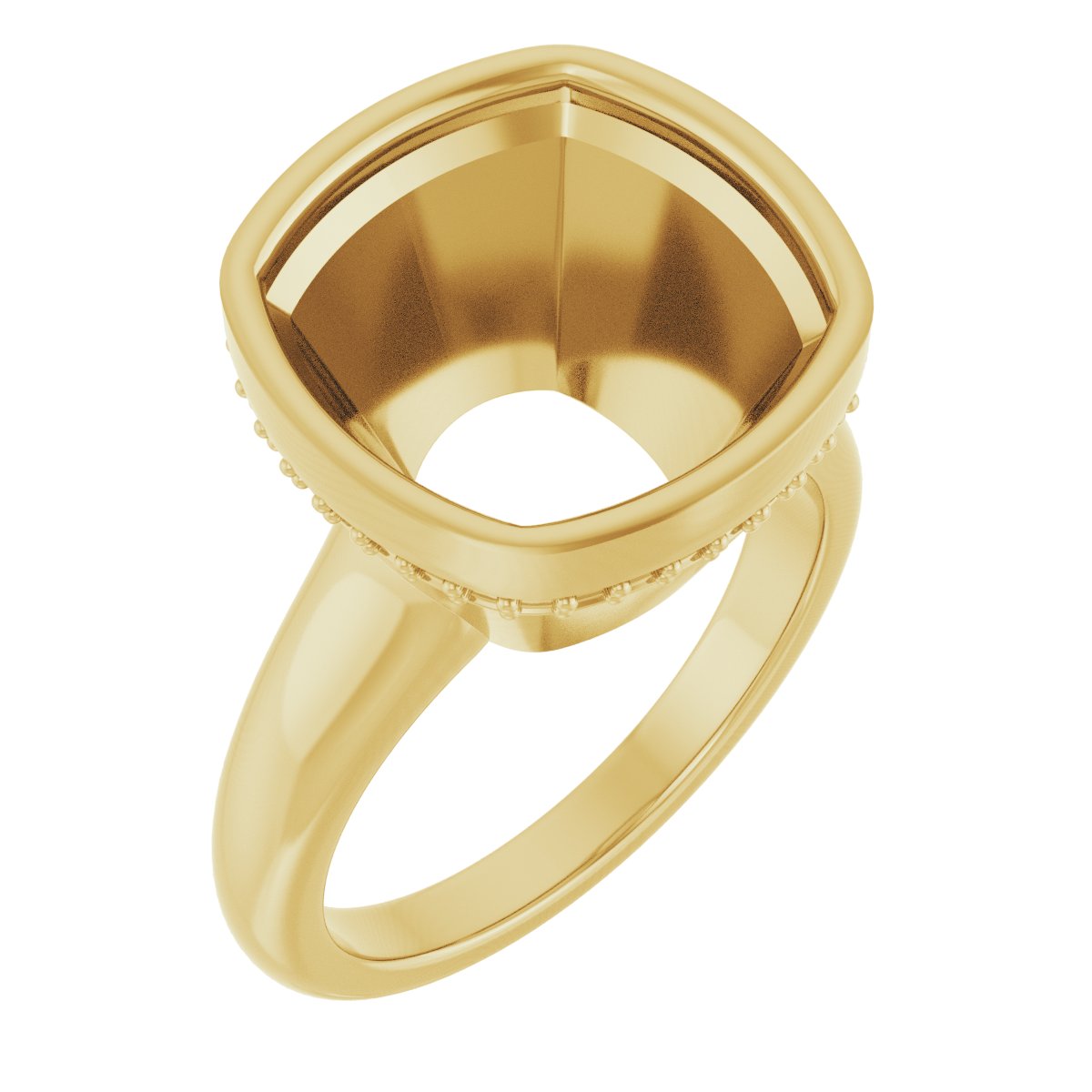 Bezel-Set Hidden Halo-Style Engagement Ring