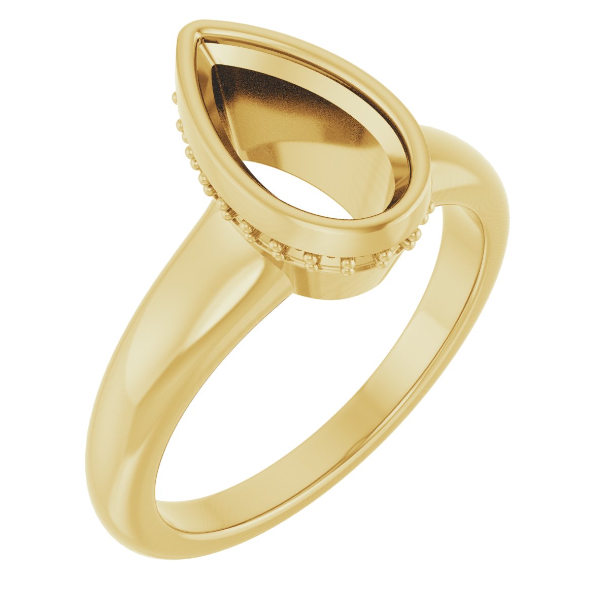Bezel-Set Hidden Halo-Style Engagement Ring