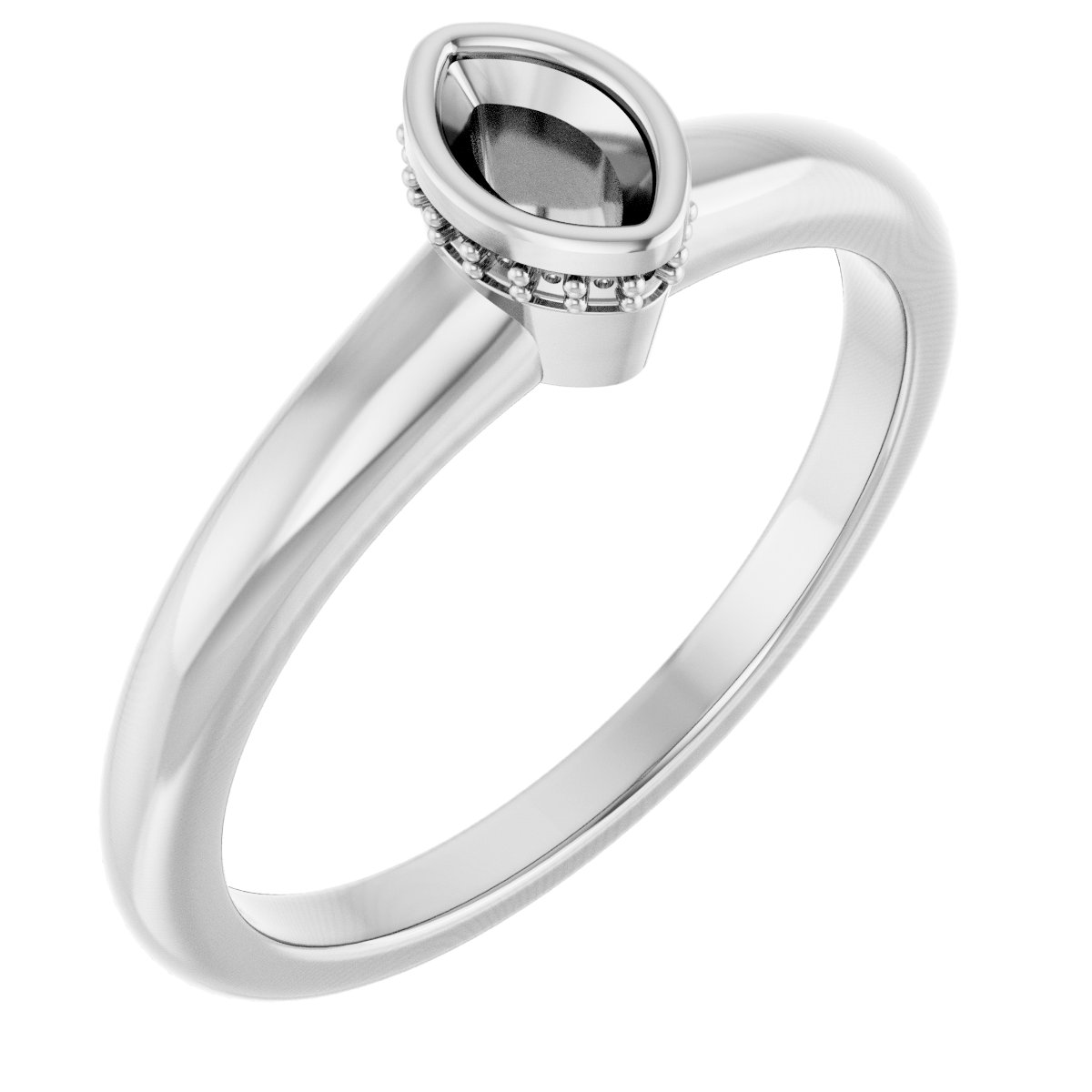 Bezel-Set Hidden Halo-Style Engagement Ring