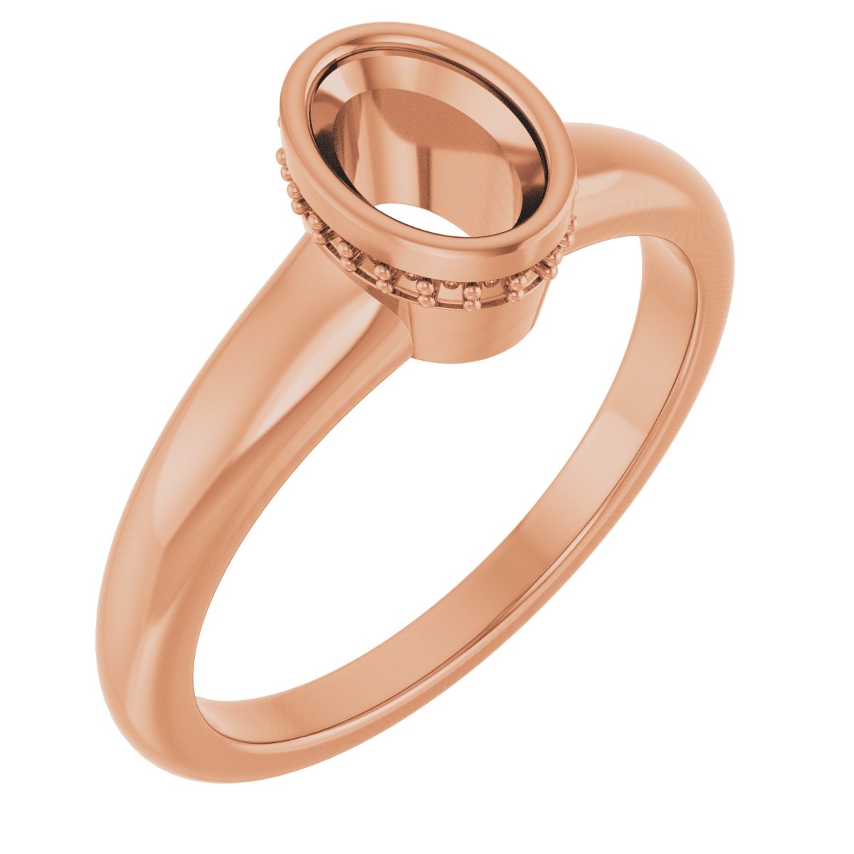 Bezel-Set Hidden Halo-Style Engagement Ring