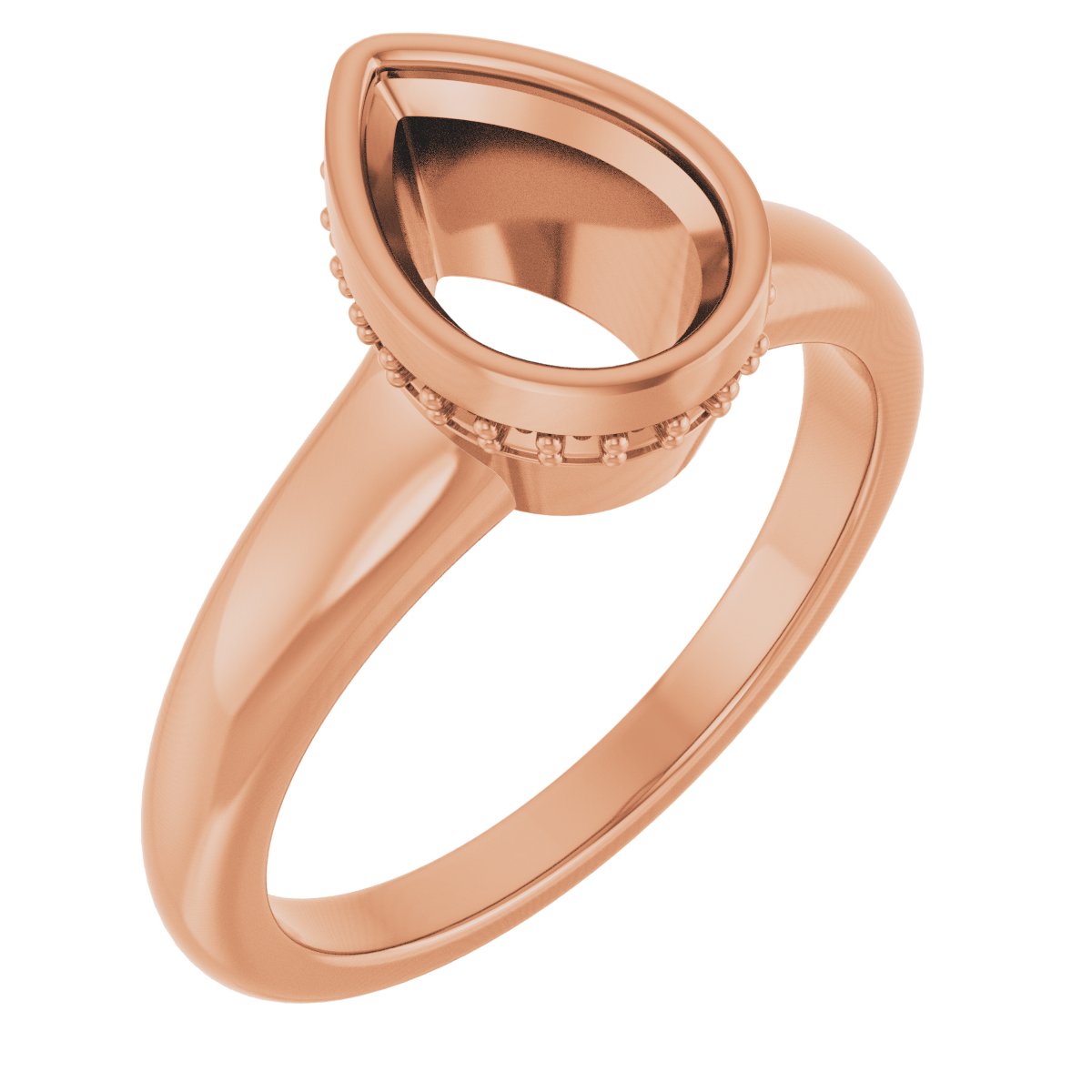 Bezel-Set Hidden Halo-Style Engagement Ring