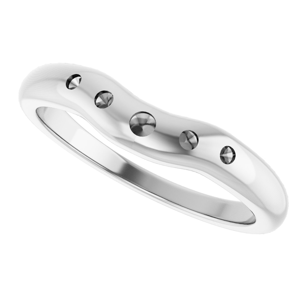 Band Mounting for 5.5x5.5 mm Square Ring view 5