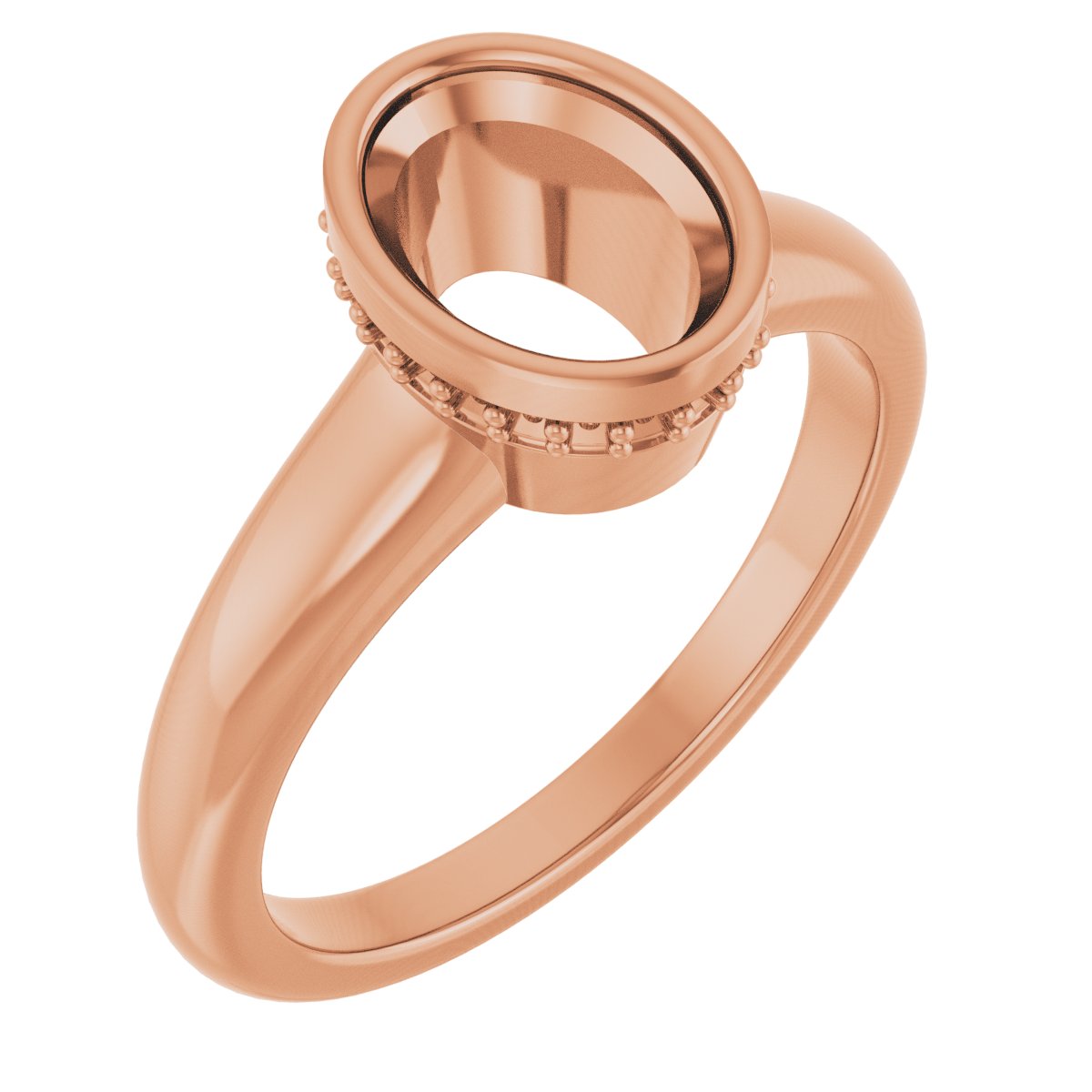 Bezel-Set Hidden Halo-Style Engagement Ring