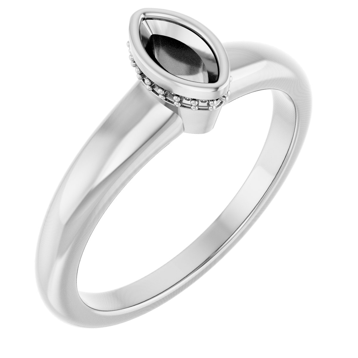 Bezel-Set Hidden Halo-Style Engagement Ring