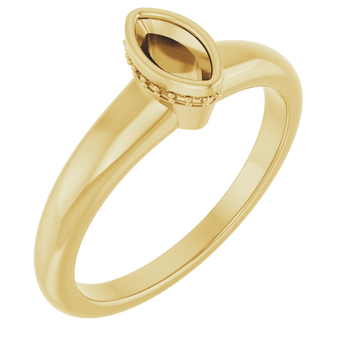 Bezel-Set Hidden Halo-Style Engagement Ring