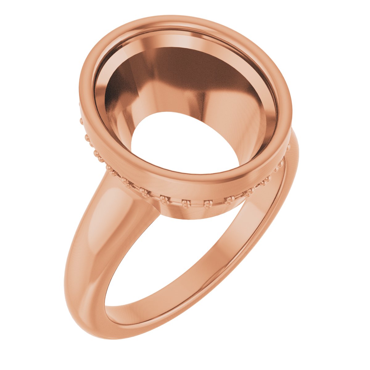 Bezel-Set Hidden Halo-Style Engagement Ring