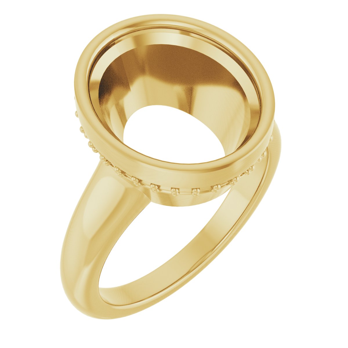 Bezel-Set Hidden Halo-Style Engagement Ring